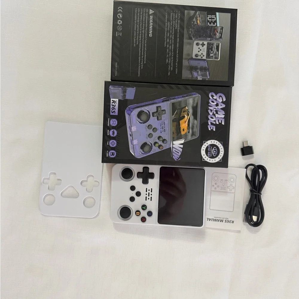 WHITE Handheld Game Console with 22,856 Games